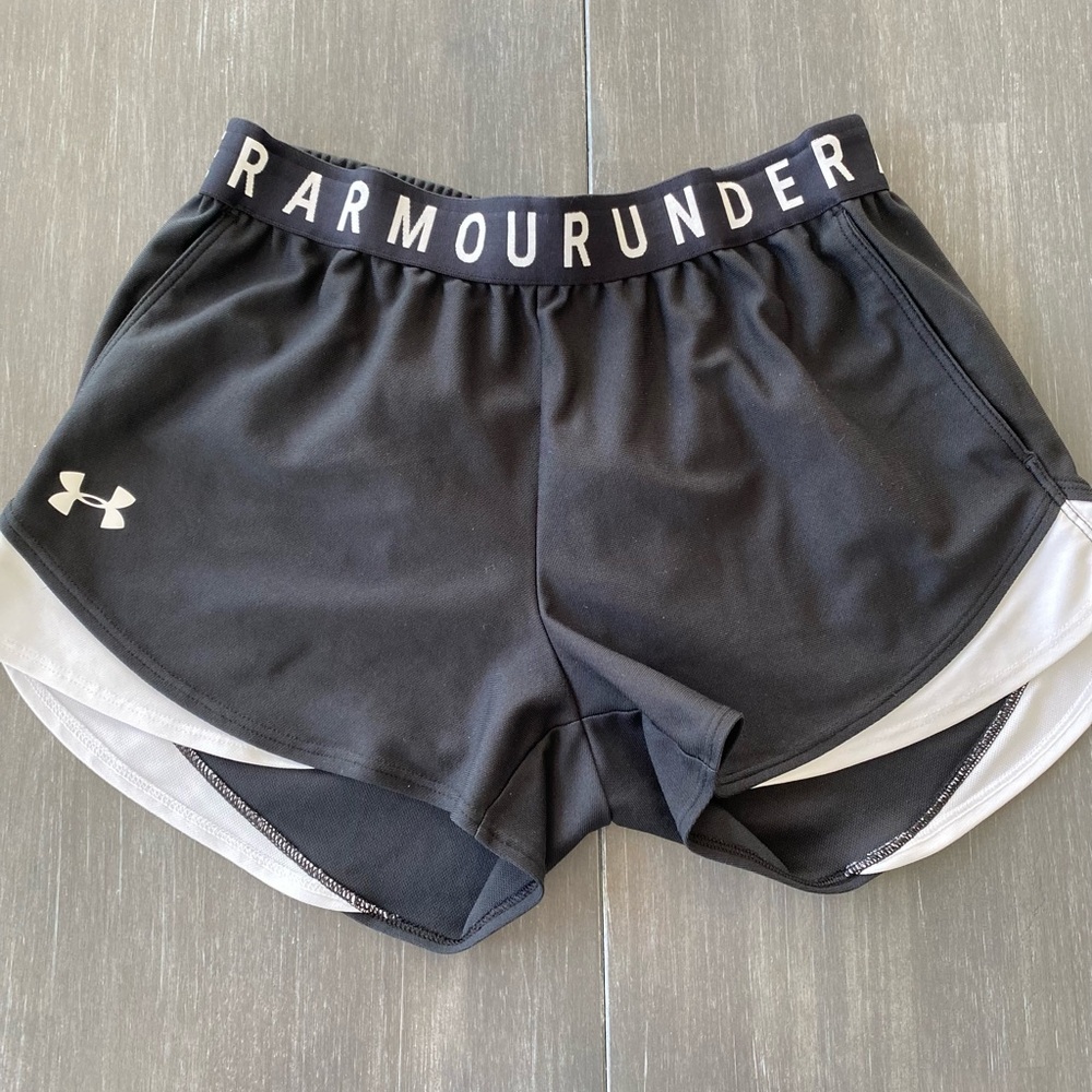 Under Armour Women's Athletic Shorts - Black and White